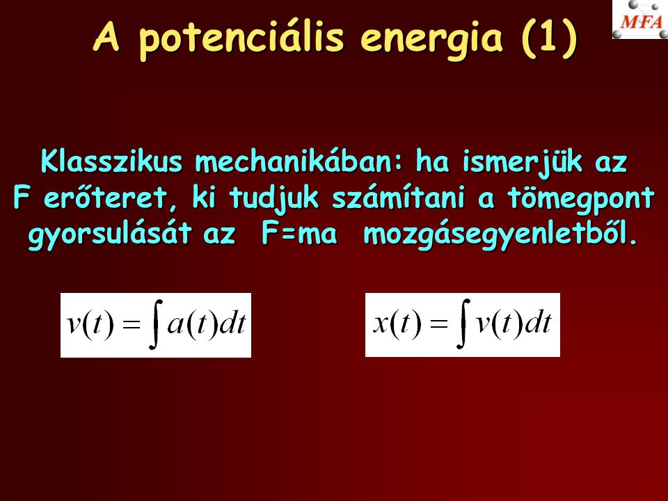 A potenciális energia (1)