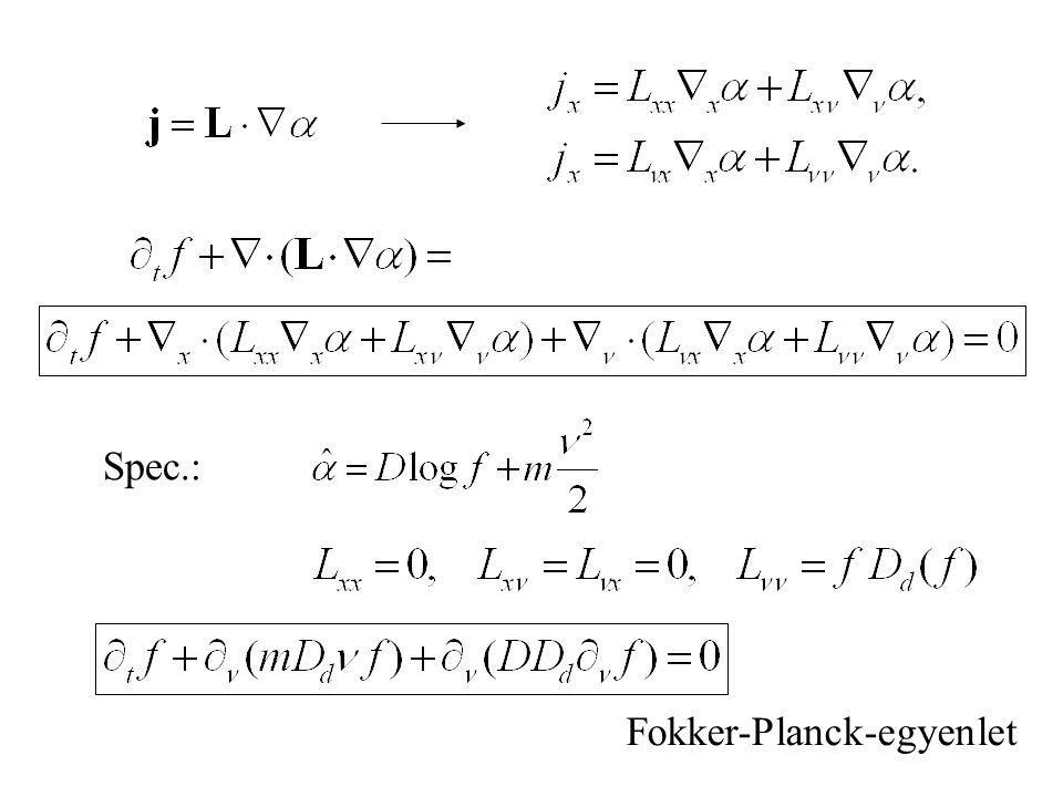 Spec.: Fokker-Planck-egyenlet