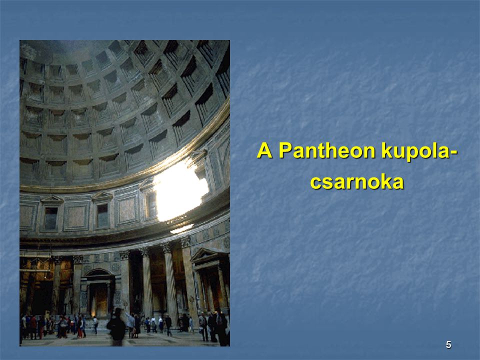 A Pantheon kupola- csarnoka