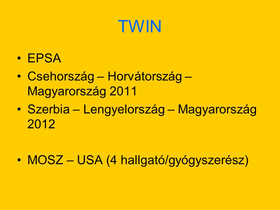 TWIN EPSA Csehország – Horvátország – Magyarország 2011