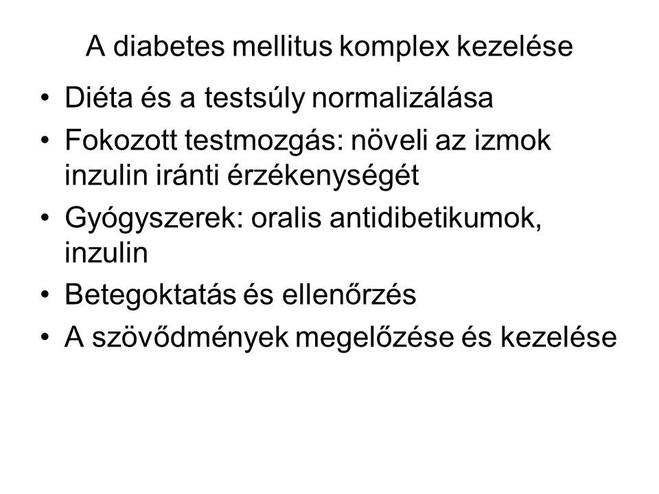 standard kezelés inzulinfüggő diabetes