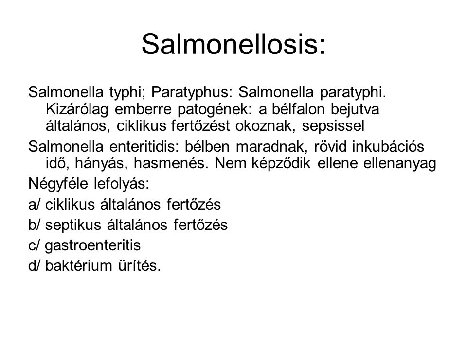 Salmonellosis: