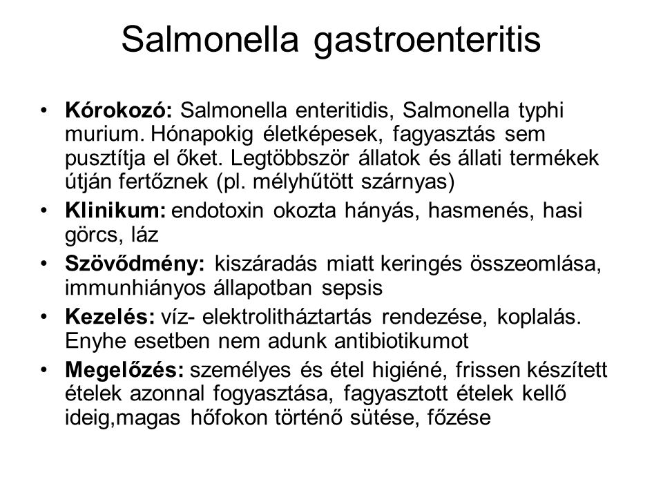 Salmonella gastroenteritis