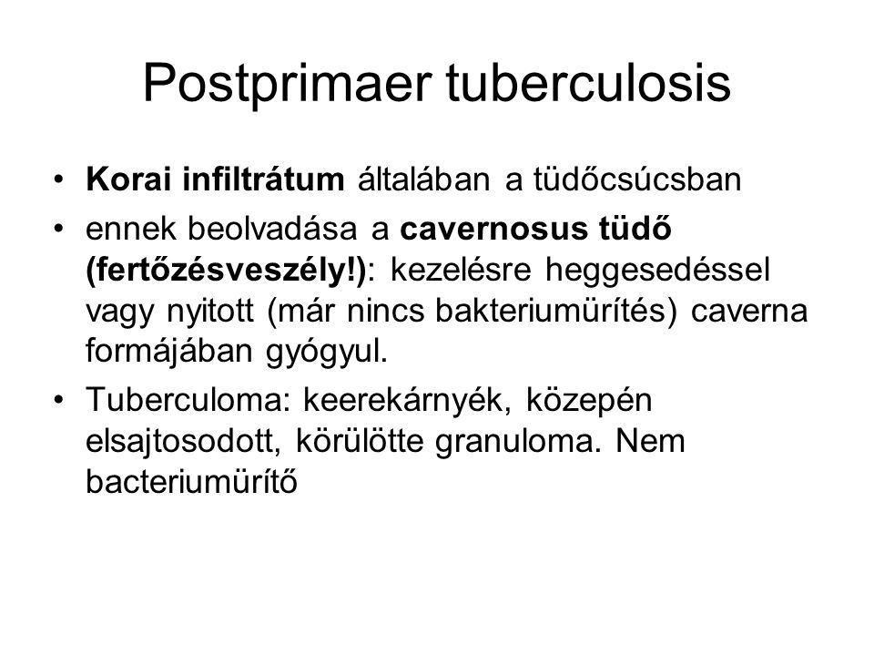 Postprimaer tuberculosis