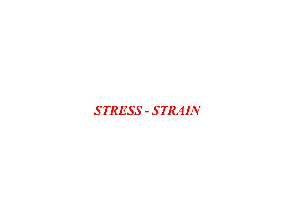 STRESS - STRAIN