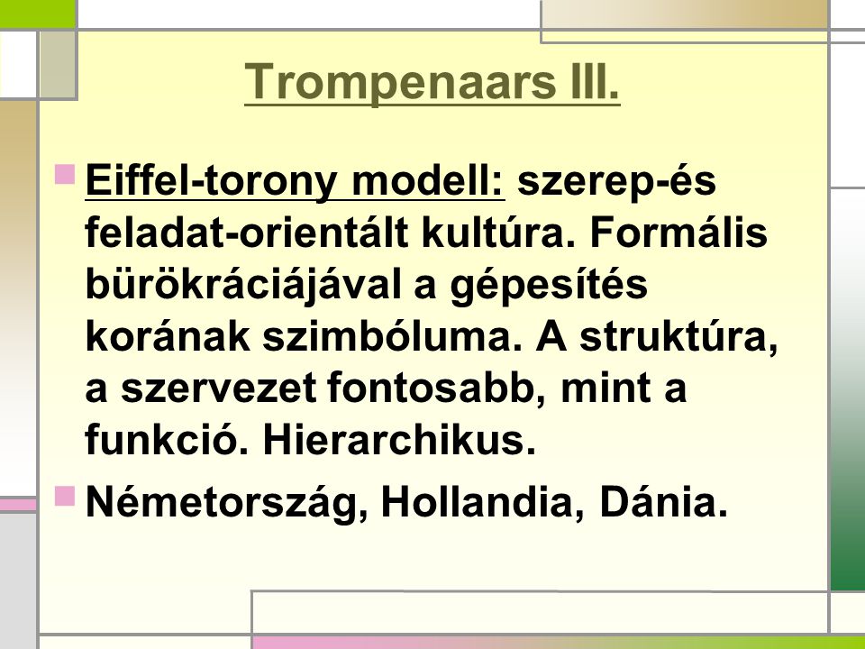 Trompenaars III.
