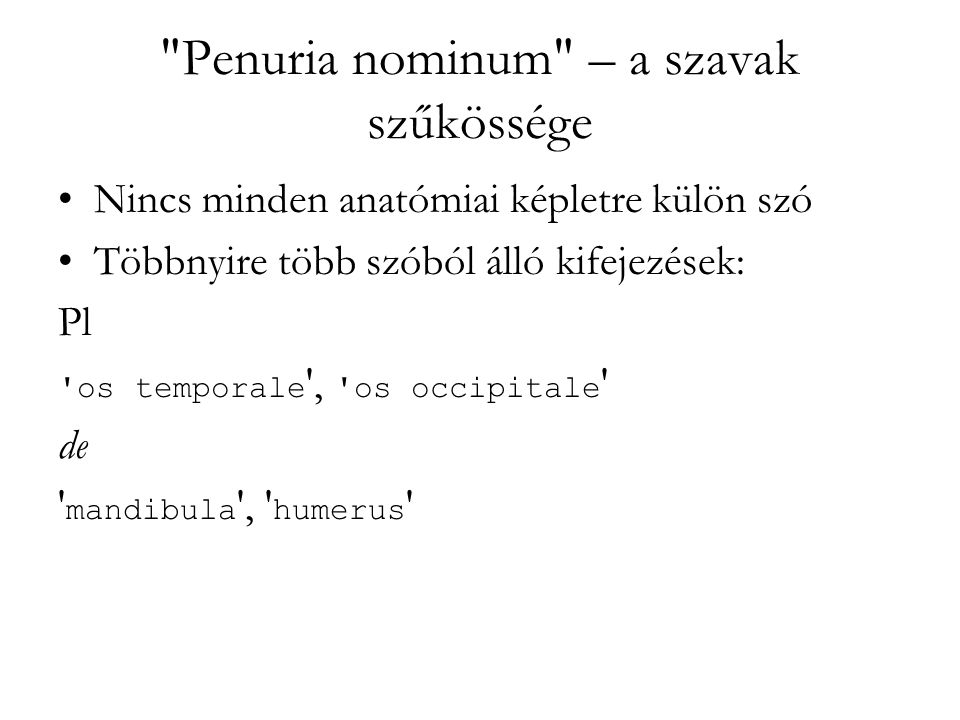 Penuria nominum – a szavak szűkössége