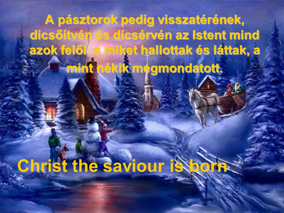 Christ the saviour is born