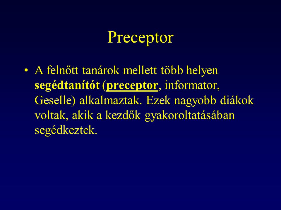 Preceptor