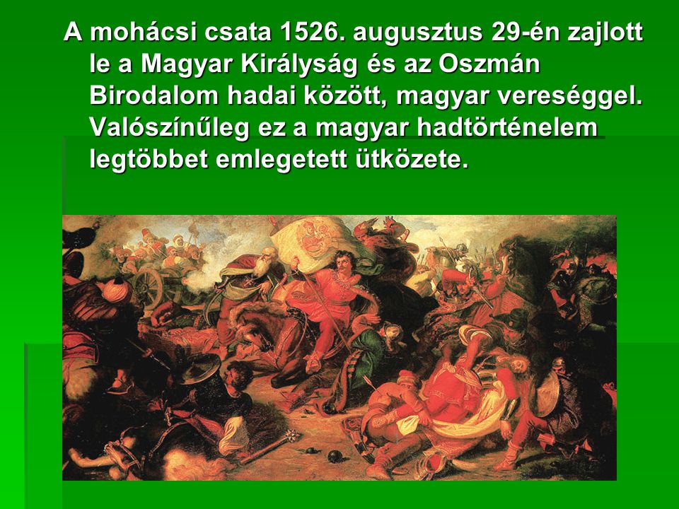 A mohácsi csata 1526.