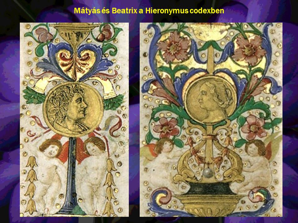 Mátyás és Beatrix a Hieronymus codexben