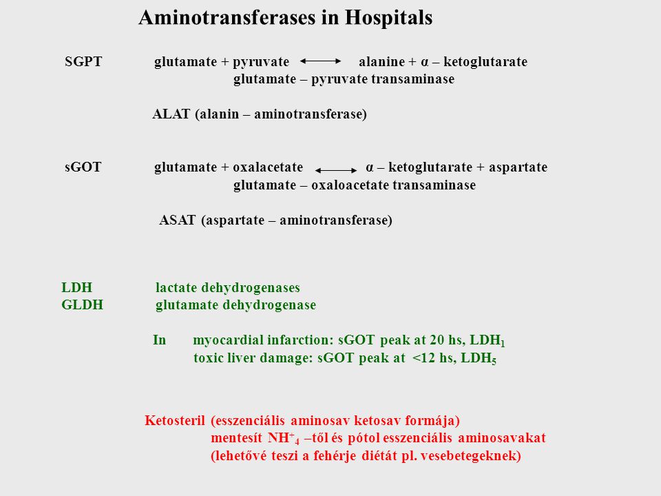 Aminotransferases in Hospitals