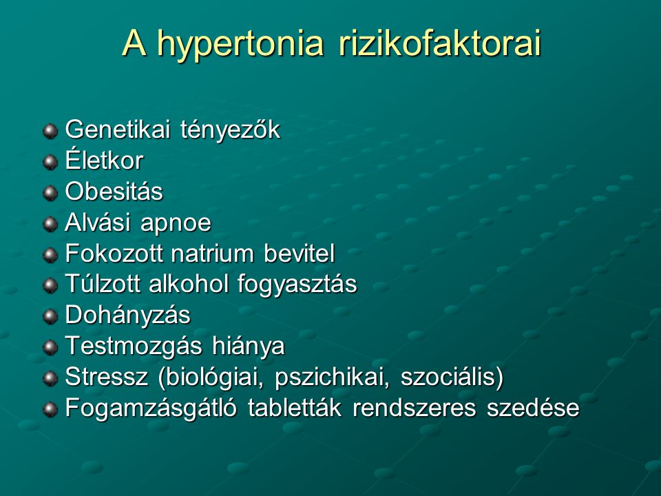 genetikai tényezők a hipertónia kialakulásában)