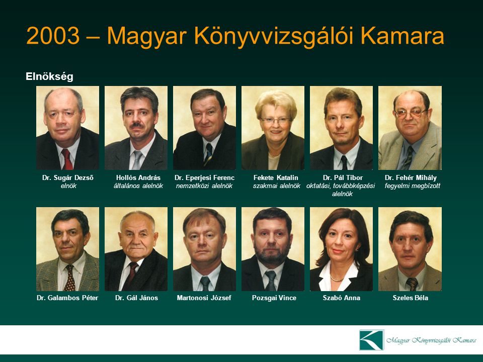 2003 – Magyar Könyvvizsgálói Kamara