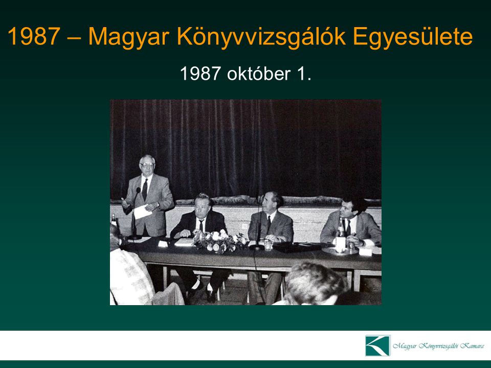 1987 – Magyar Könyvvizsgálók Egyesülete