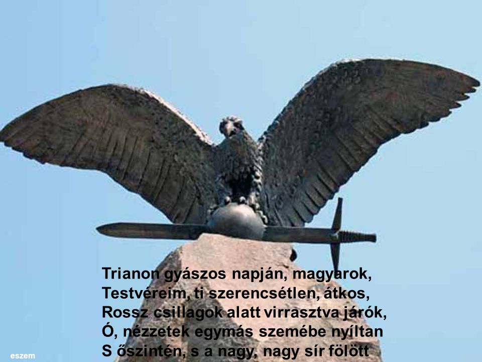 Trianon gyászos napján, magyarok, Testvéreim, ti szerencsétlen, átkos,