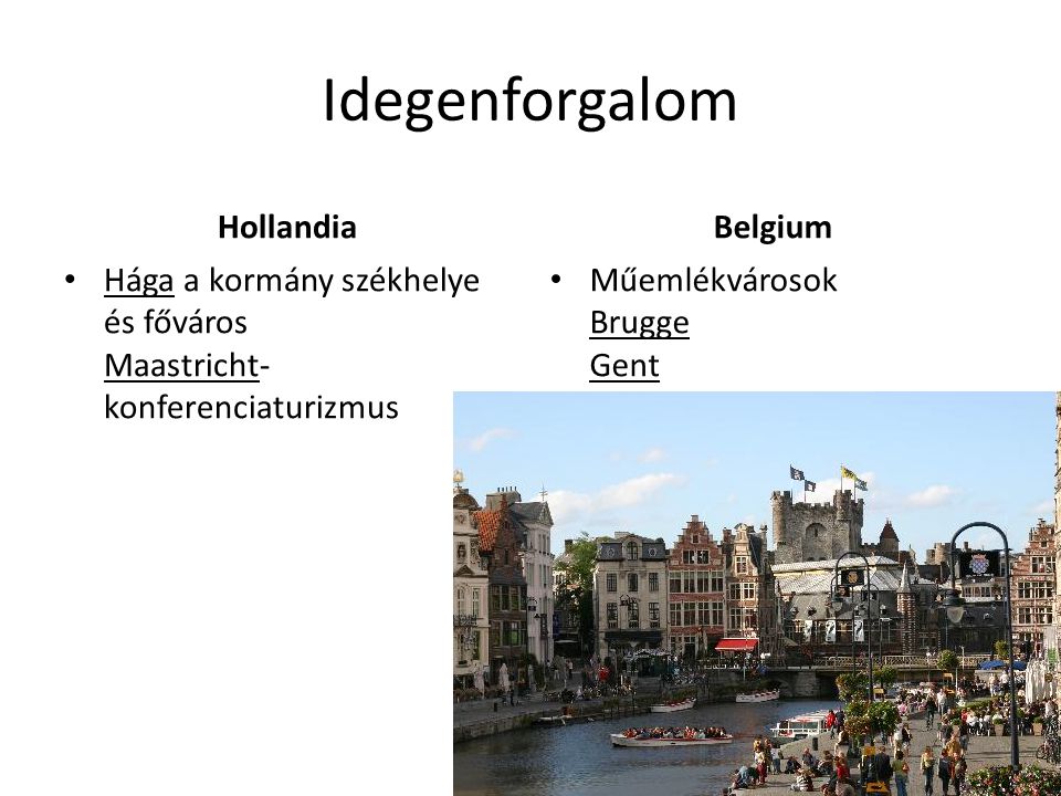 Idegenforgalom Hollandia Belgium