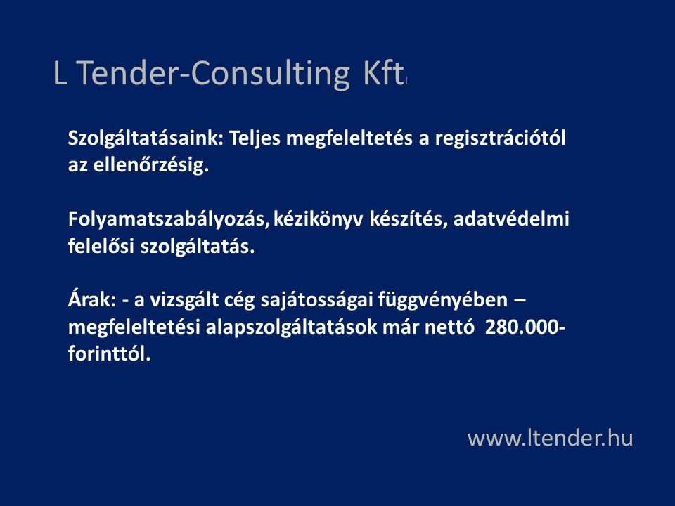 L Tender-Consulting KftL