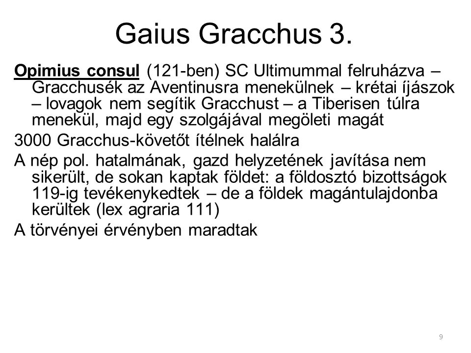 Gaius Gracchus 3.
