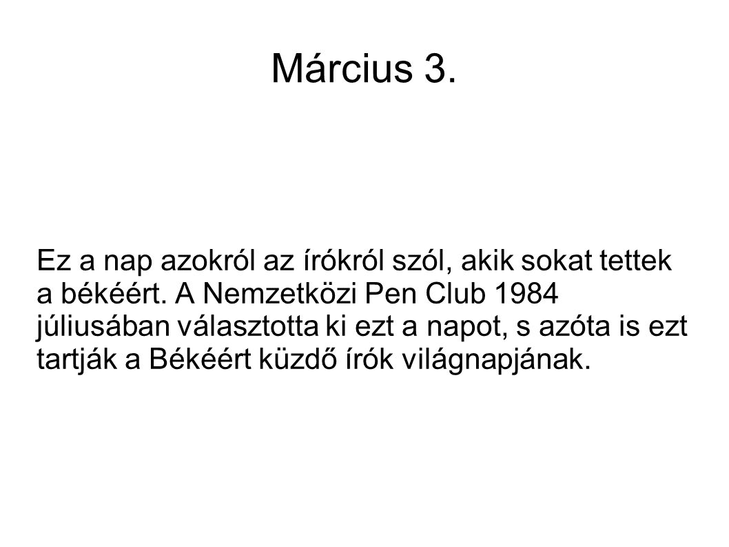 Március 3.