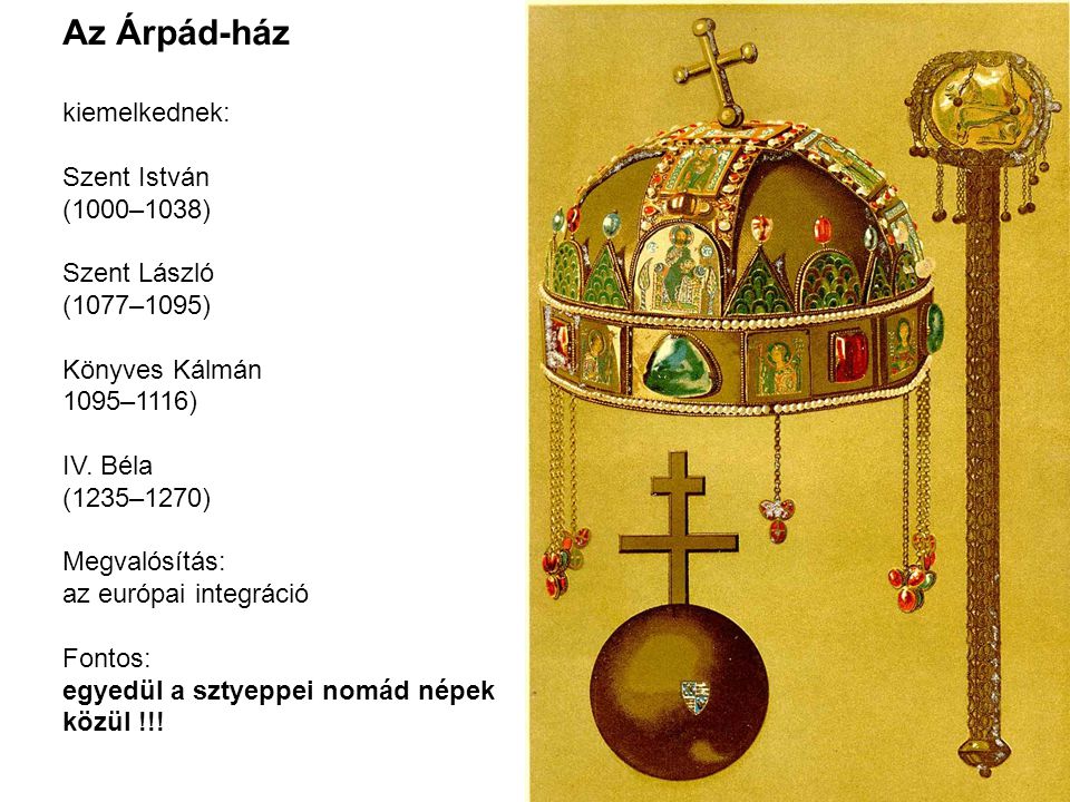 Az Árpád-ház kiemelkednek: Szent István (1000–1038) Szent László