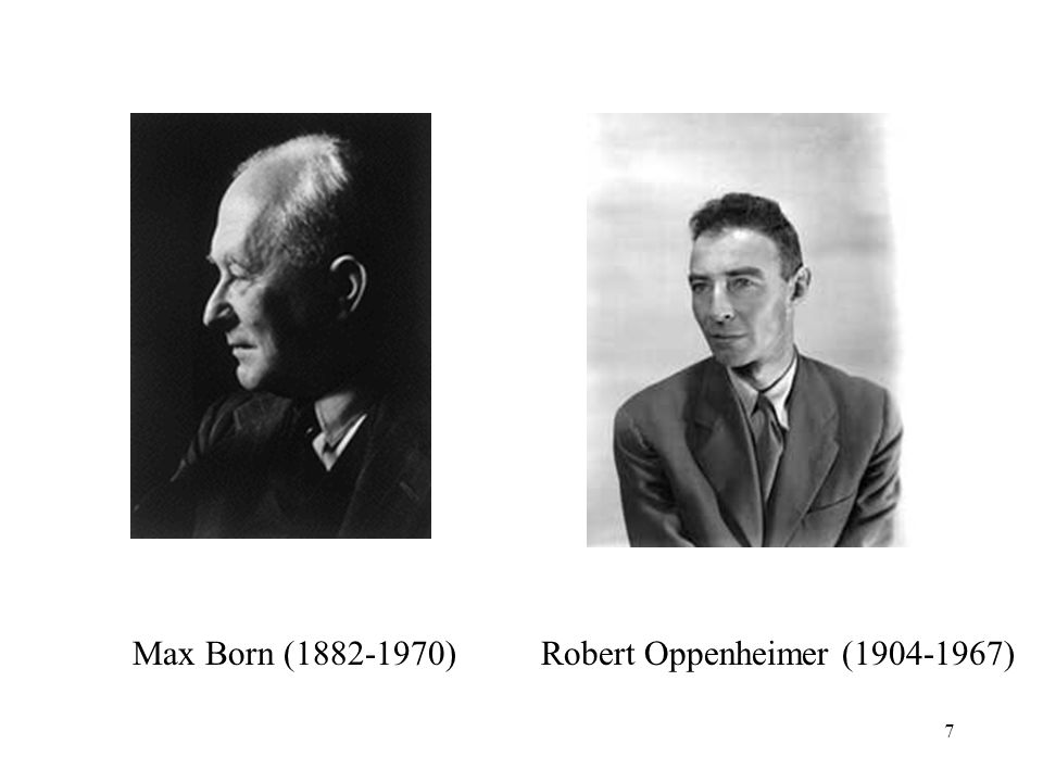 Max Born ( ) Robert Oppenheimer ( )