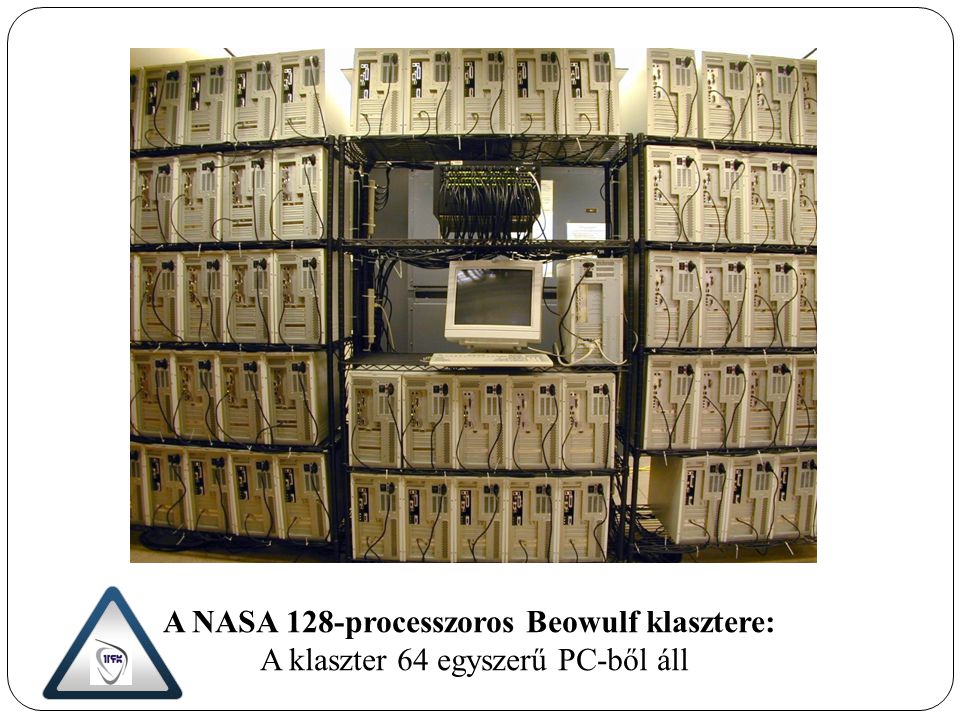 A NASA 128-processzoros Beowulf klasztere: A klaszter 64 egyszerű PC-ből áll