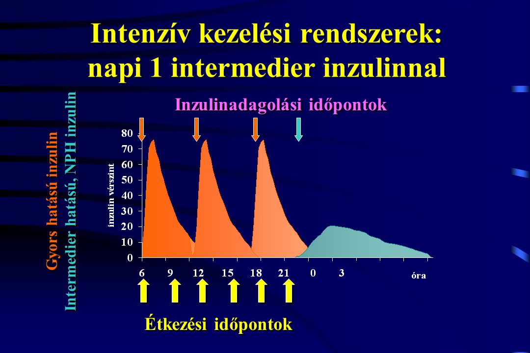 Intenzív kezelési rendszerek: napi 1 intermedier inzulinnal