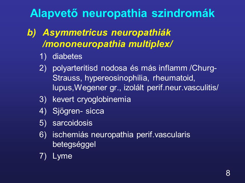 autonom neuropathia kezelése