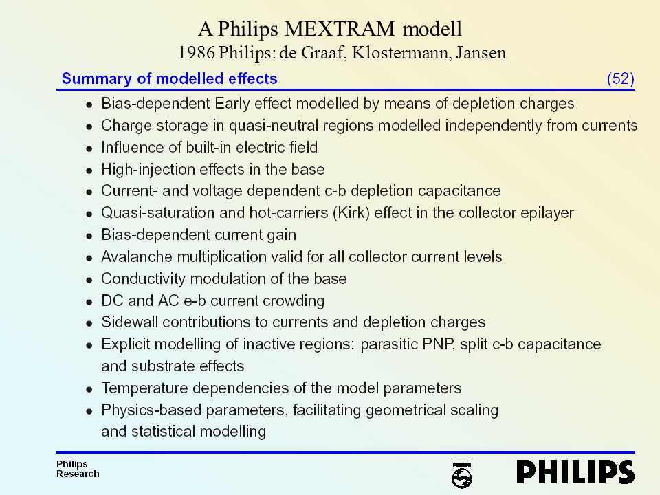A Philips MEXTRAM modell