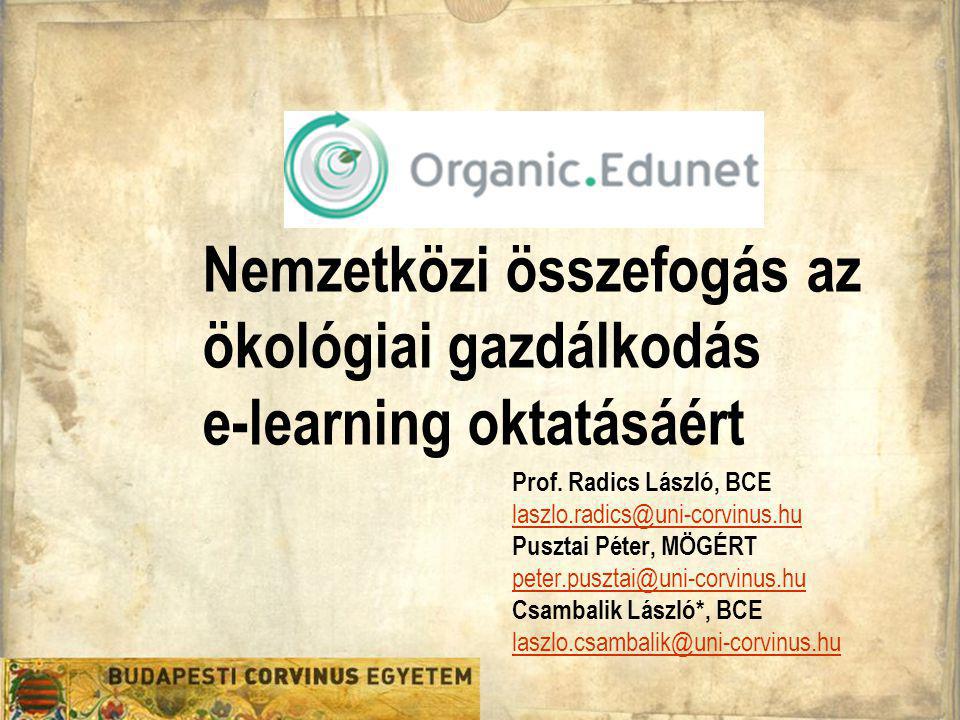 Nemzetközi összefogás az ökológiai gazdálkodás e-learning oktatásáért