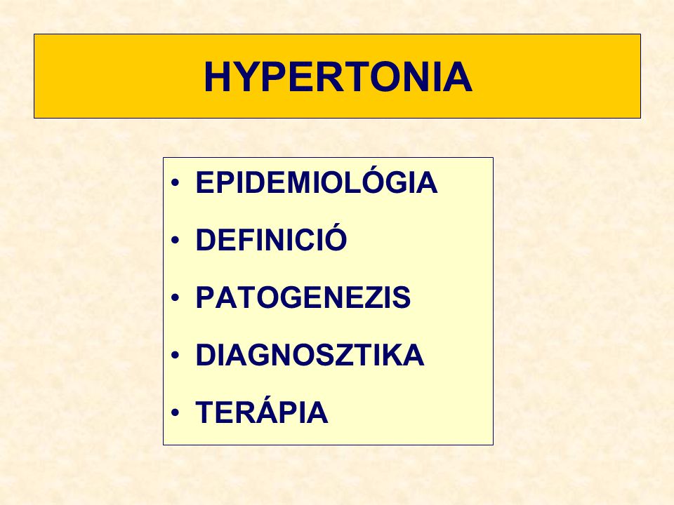 hipertónia patogenezise