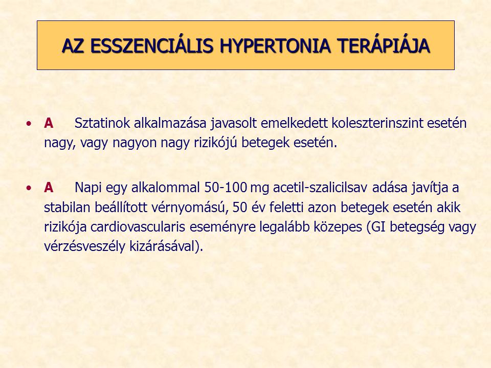hipertónia gyógyszerek sztatinok)