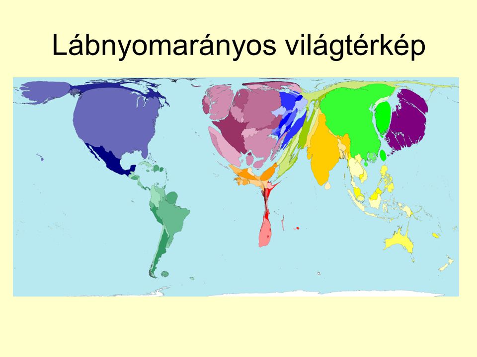 Lábnyomarányos világtérkép