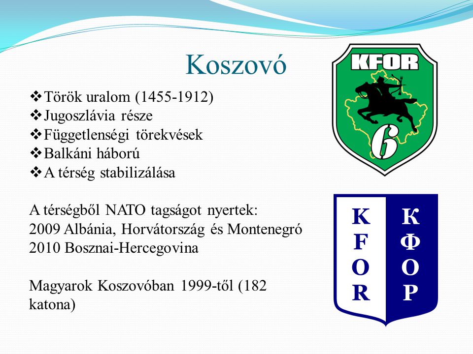 Koszovó Török uralom ( ) Jugoszlávia része