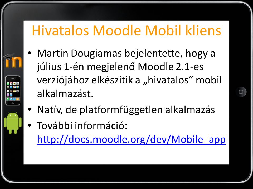 Hivatalos Moodle Mobil kliens