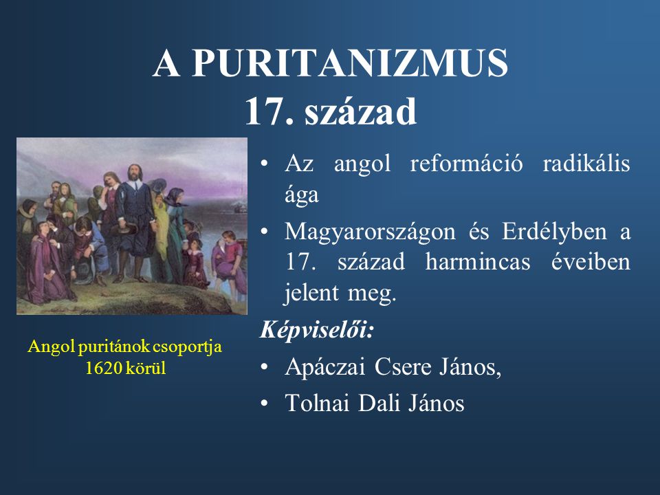 Angol puritánok csoportja