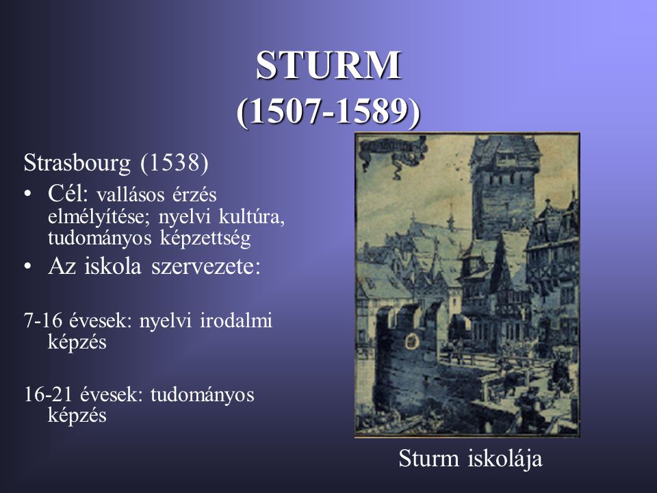 STURM ( ) Strasbourg (1538)