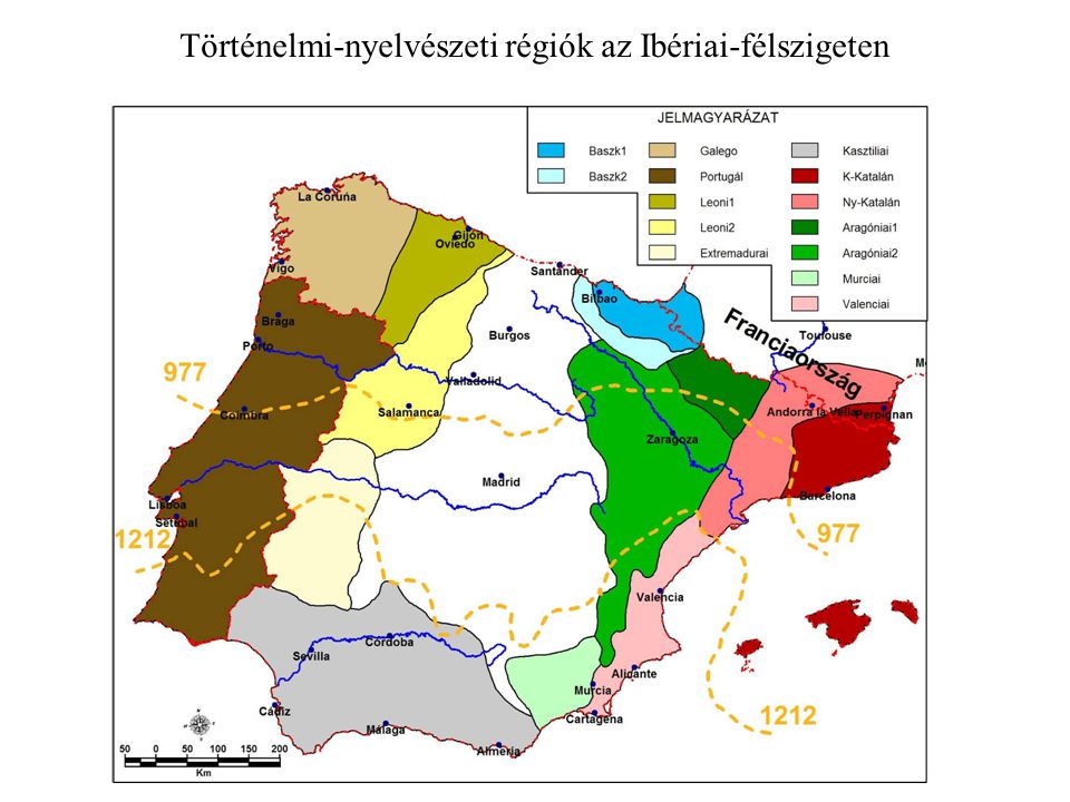 Történelmi-nyelvészeti régiók az Ibériai-félszigeten