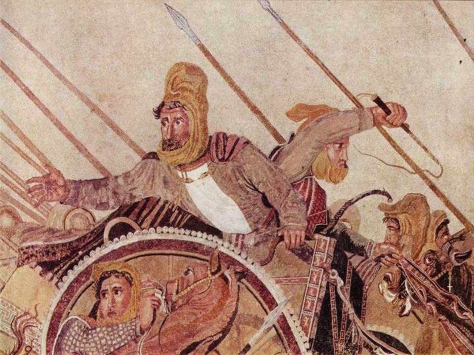 III. Dareiosz az isszoszi csatában; mozaik (Kr.e. 250 körül)