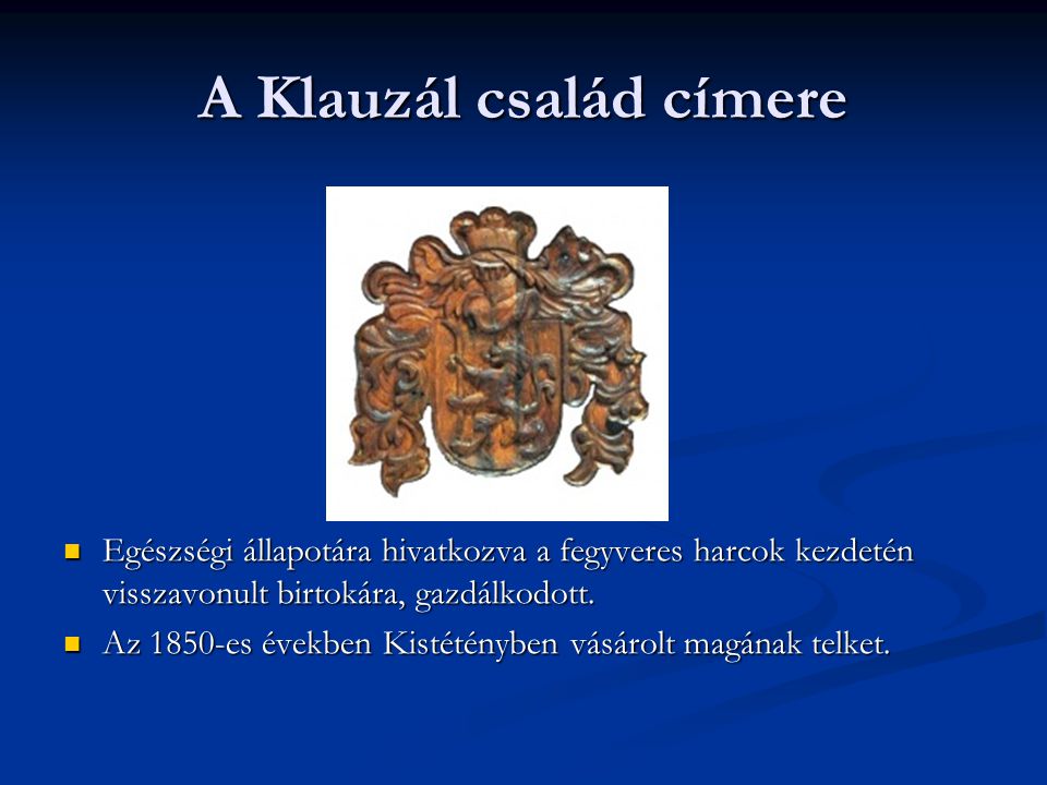 A Klauzál család címere