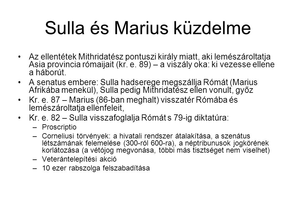 Sulla és Marius küzdelme