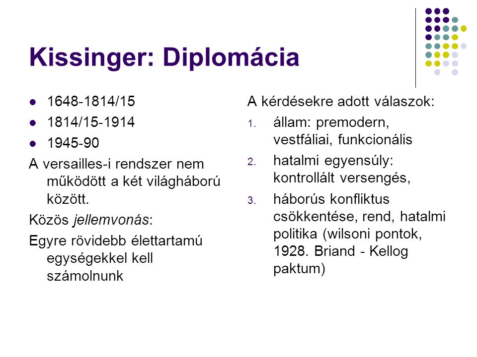 Kissinger: Diplomácia