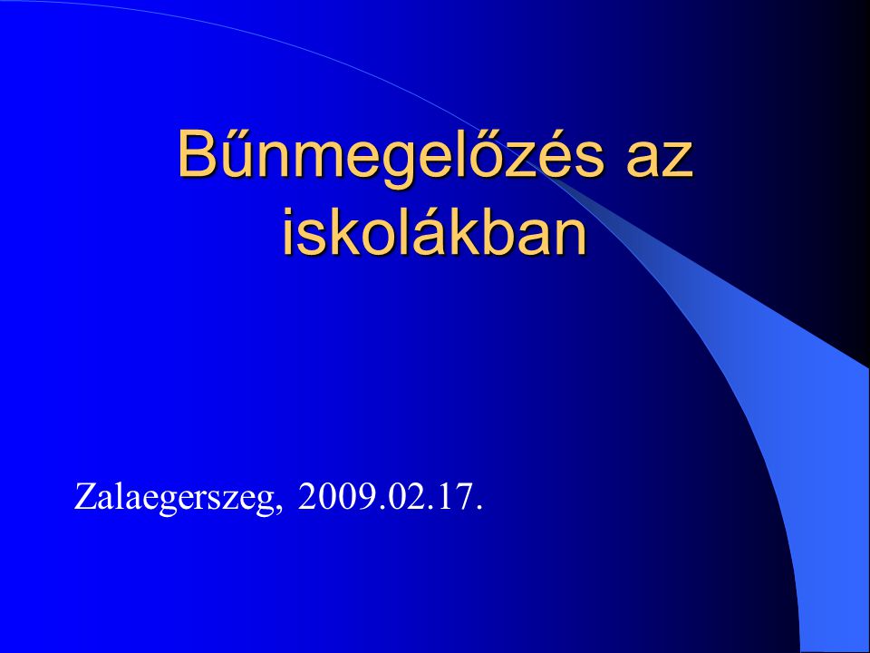 Bűnmegelőzés Az Iskolákban - Ppt Letölteni