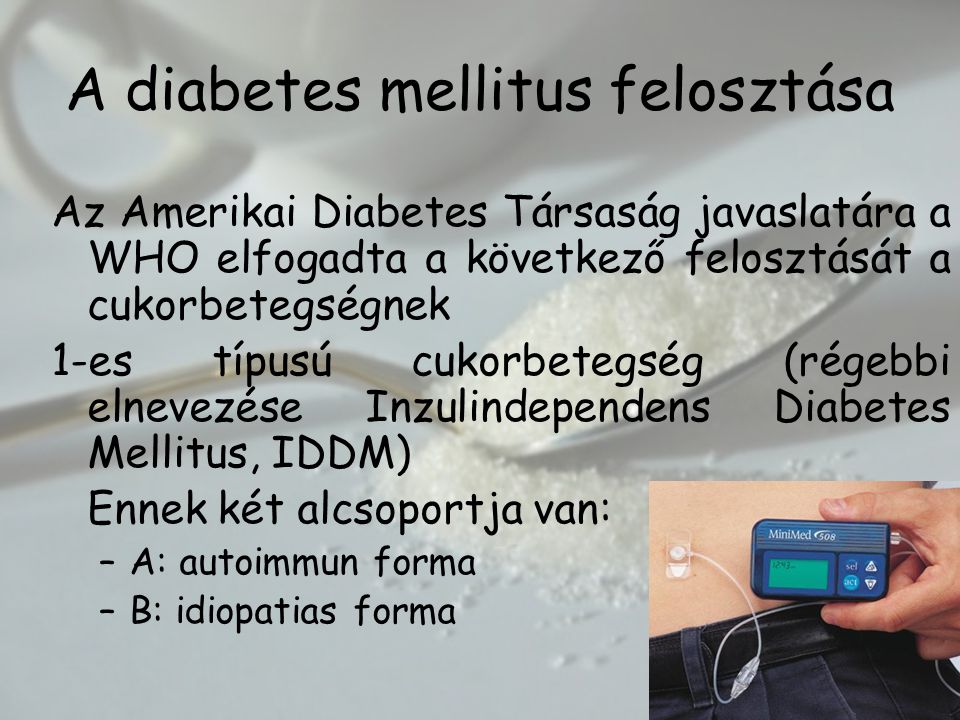 cukorbetegség felosztása
