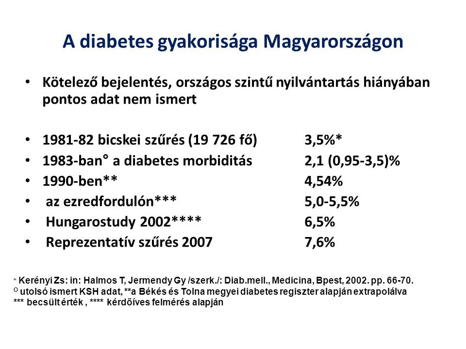 diabétesz magyarországon cukorbetegség magas vércukorszint