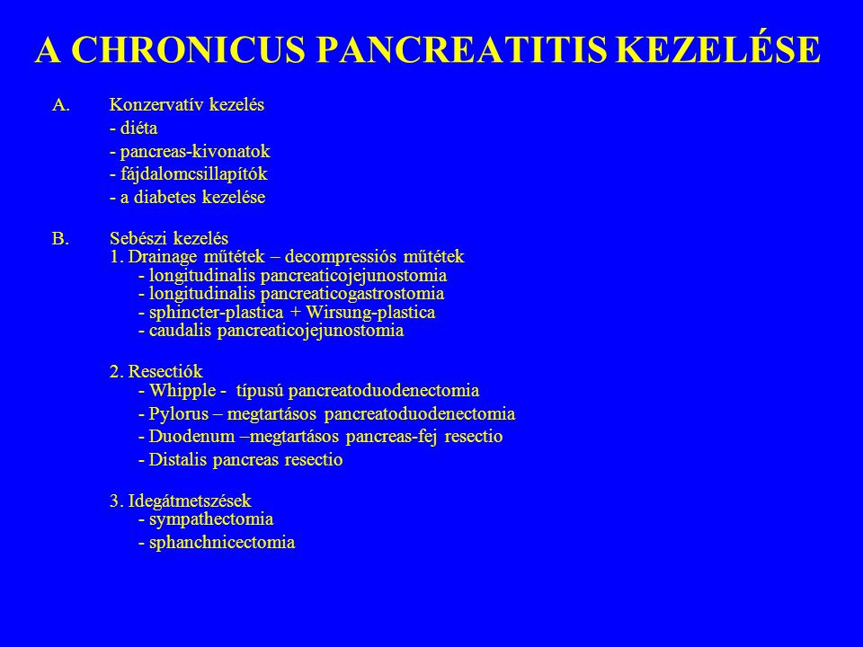 a kezelés a cukorbetegség pancreatitis)