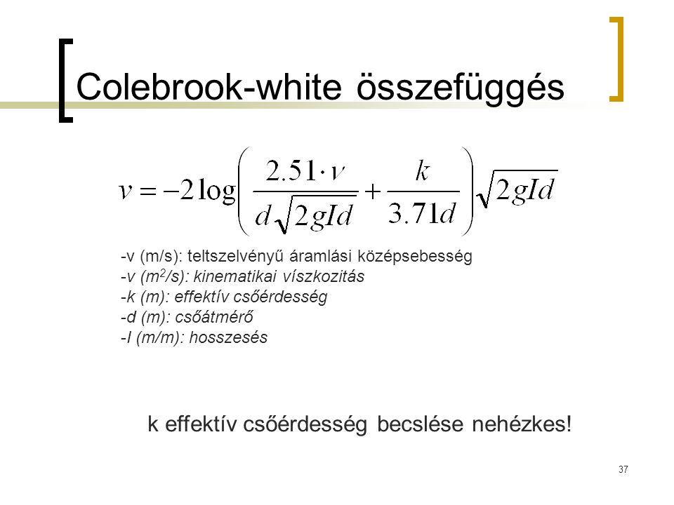 Colebrook-white összefüggés