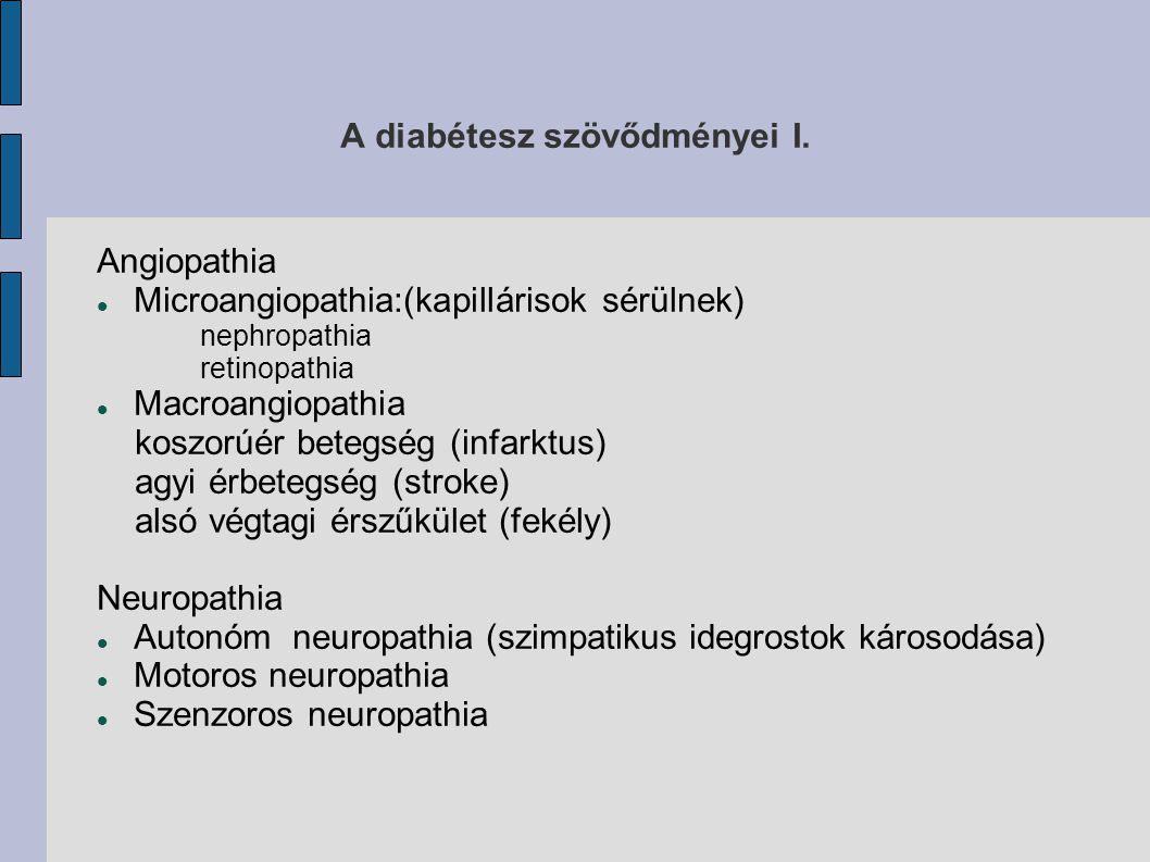 Diabetikus angiopathia: típusai, okai, tünetei, jelei és kezelése - betegségek és állapotok 