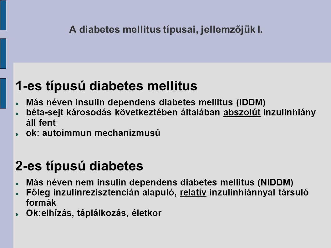 diabetes folk típus kezelések)